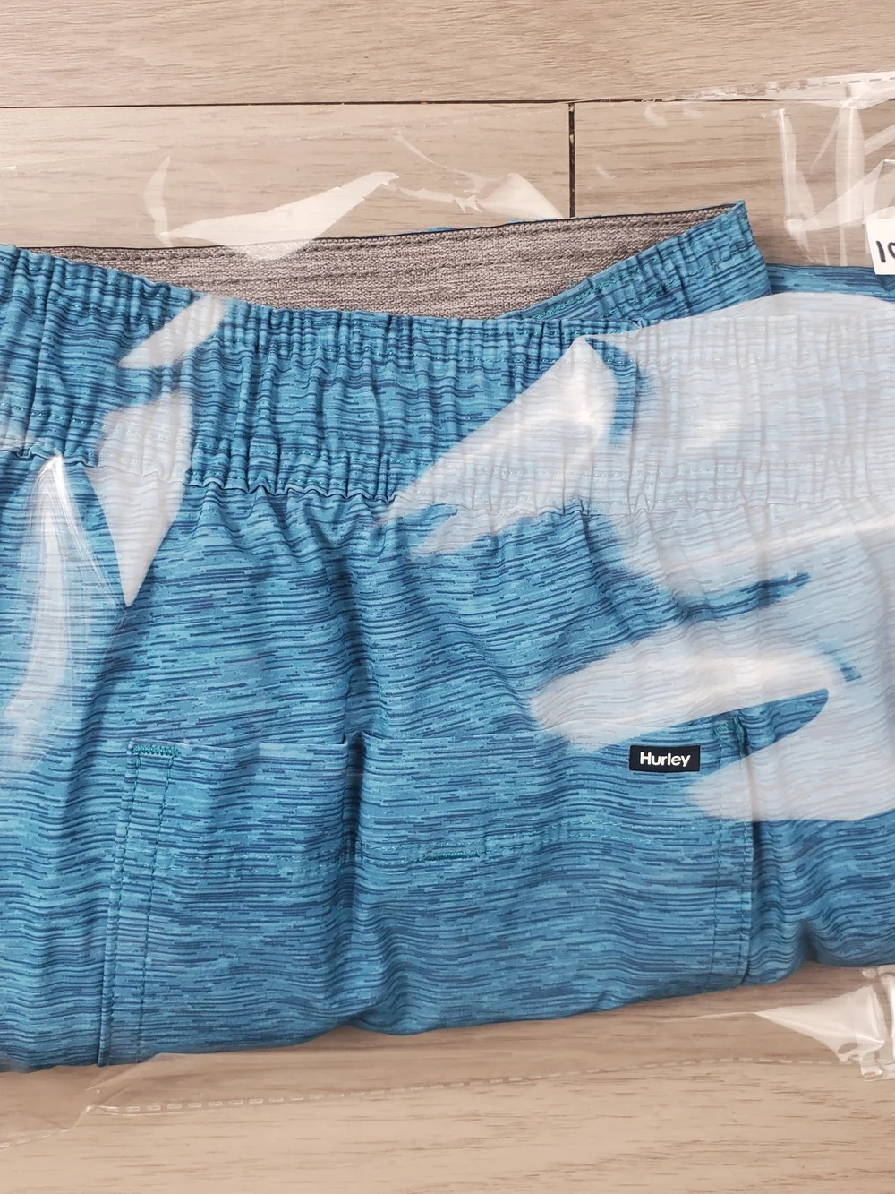 Hurley Men's Board Shorts Swim Trunks Blue Heather Logo Stretch XXL